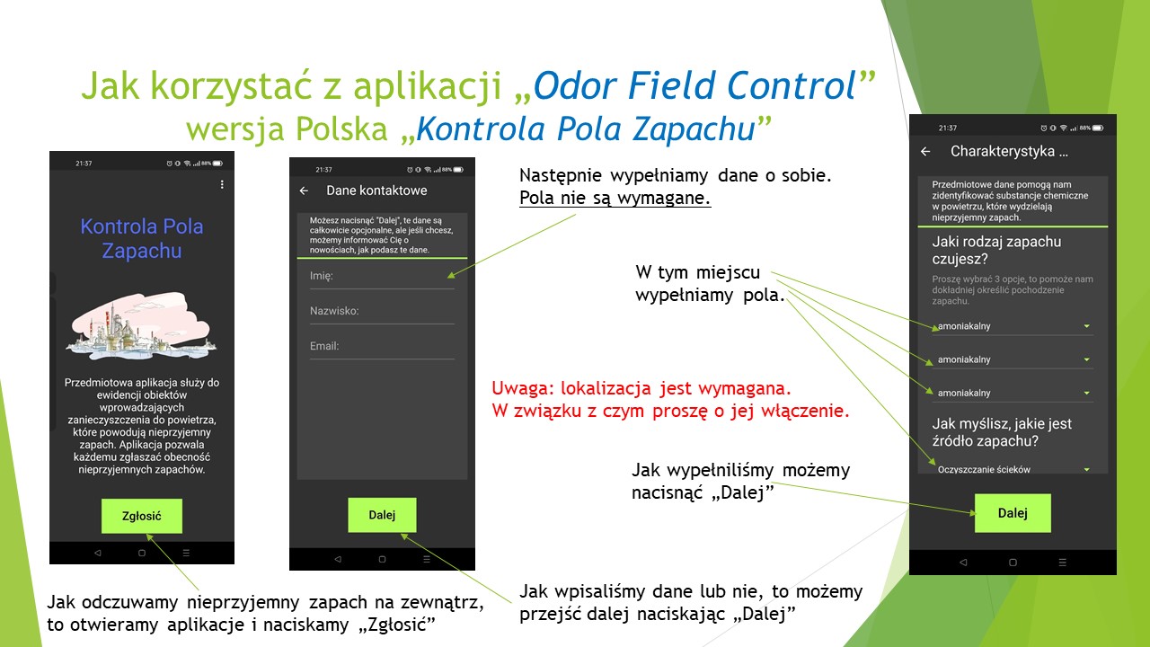 Kontrola Pola Zapachu - slajd 2/3